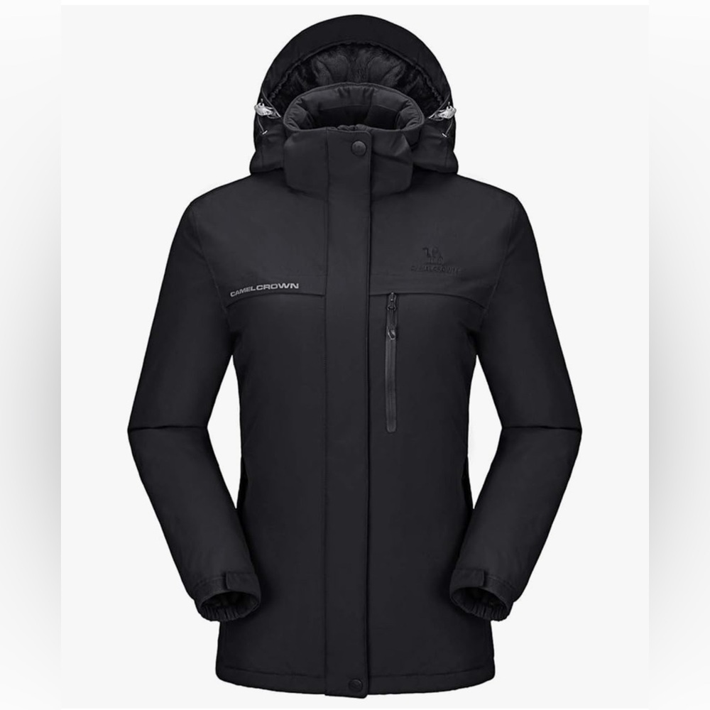 CAMEL CROWN Women’s Mountain Snow Waterproof Ski Jacket Detachable Hood Windproo